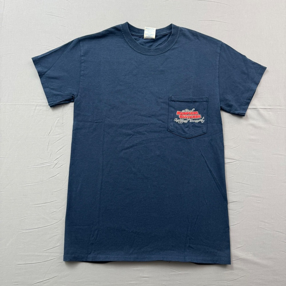 Gildan Hamptons Offshore Invitational Fishing Tournament Pocket T-Shirt Navy S